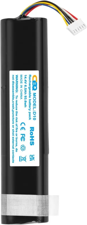 CBQ Upgrades D10 Replacement Battery, for Neato D8 D9 D10 Robotics Vacuum Cleaners,205-0023 205-0022 945-0381 945-0382 945-0376 205-0026 205-0021 Li-Ion,14.4V 6500mAh.