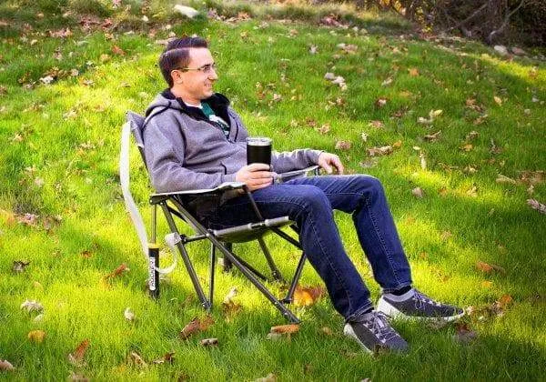 CGI Outdoor Kickback Rocker - Folding Portable Camping Rocking Chair