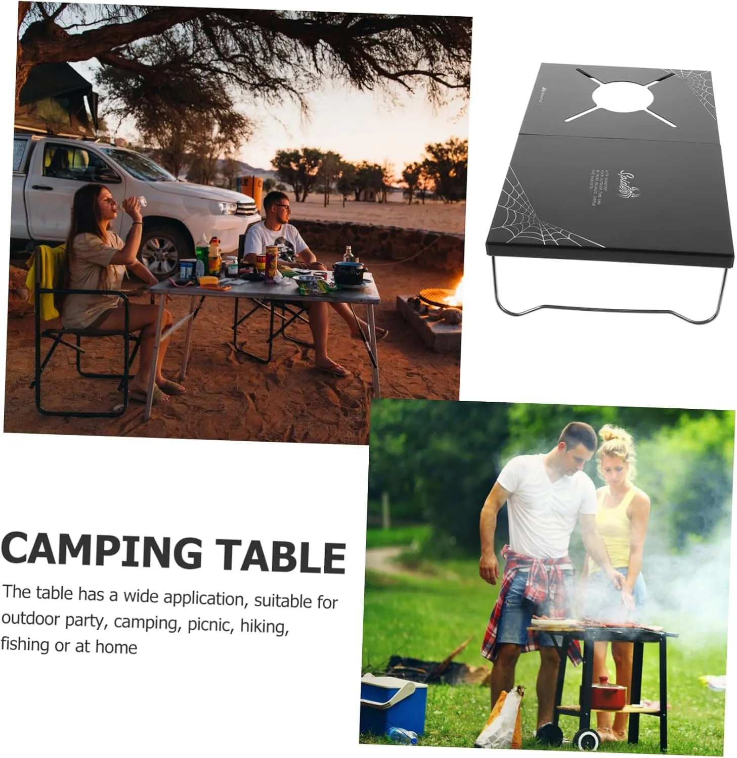 Ciieeo Backpacking Table Portable Folding Camping Table for Outdoor Picnic Hiking Camping Supply