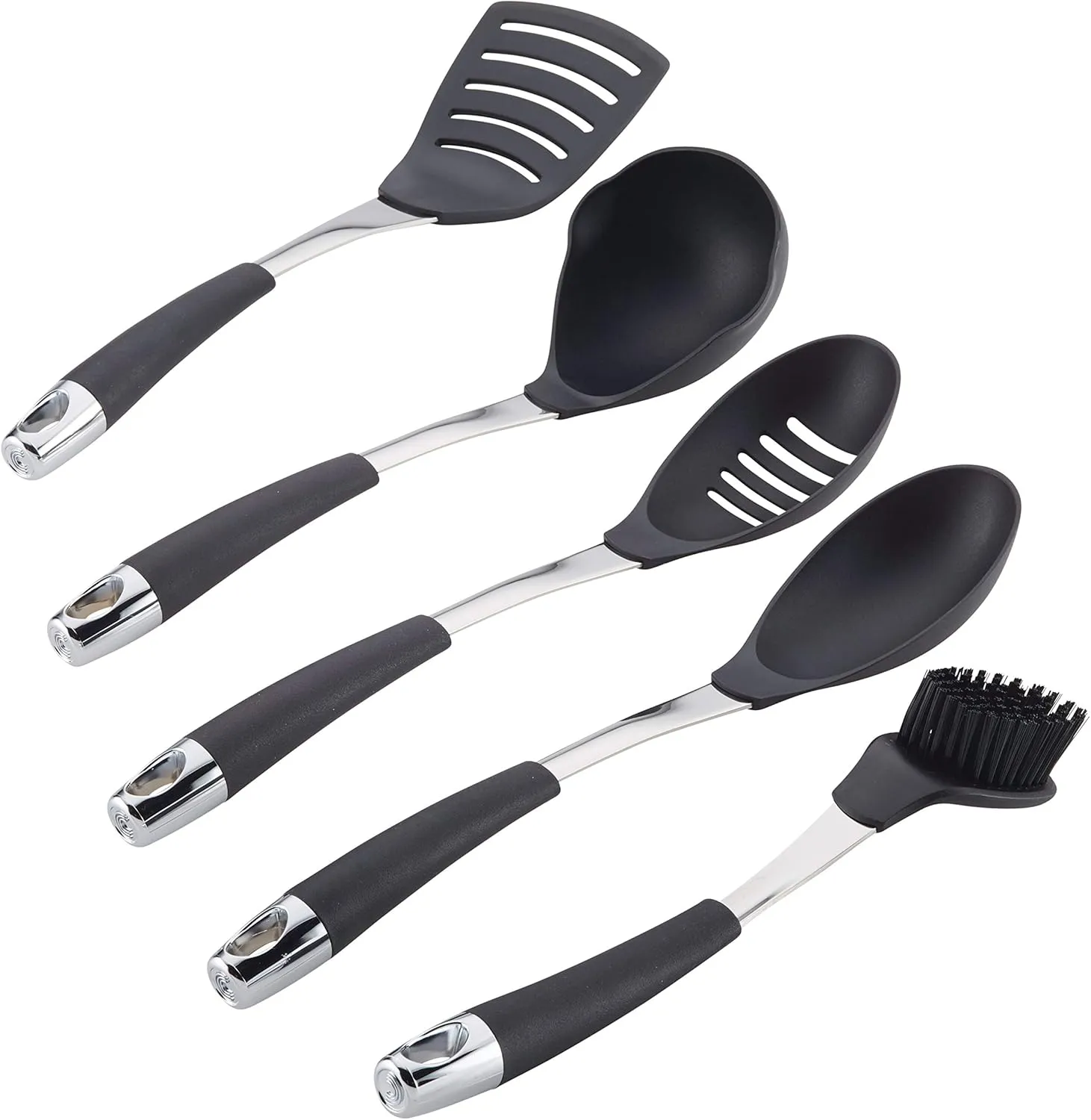 Circulon Harmony Utensil Kitchen Cooking Tools Set, 5 Piece, Black