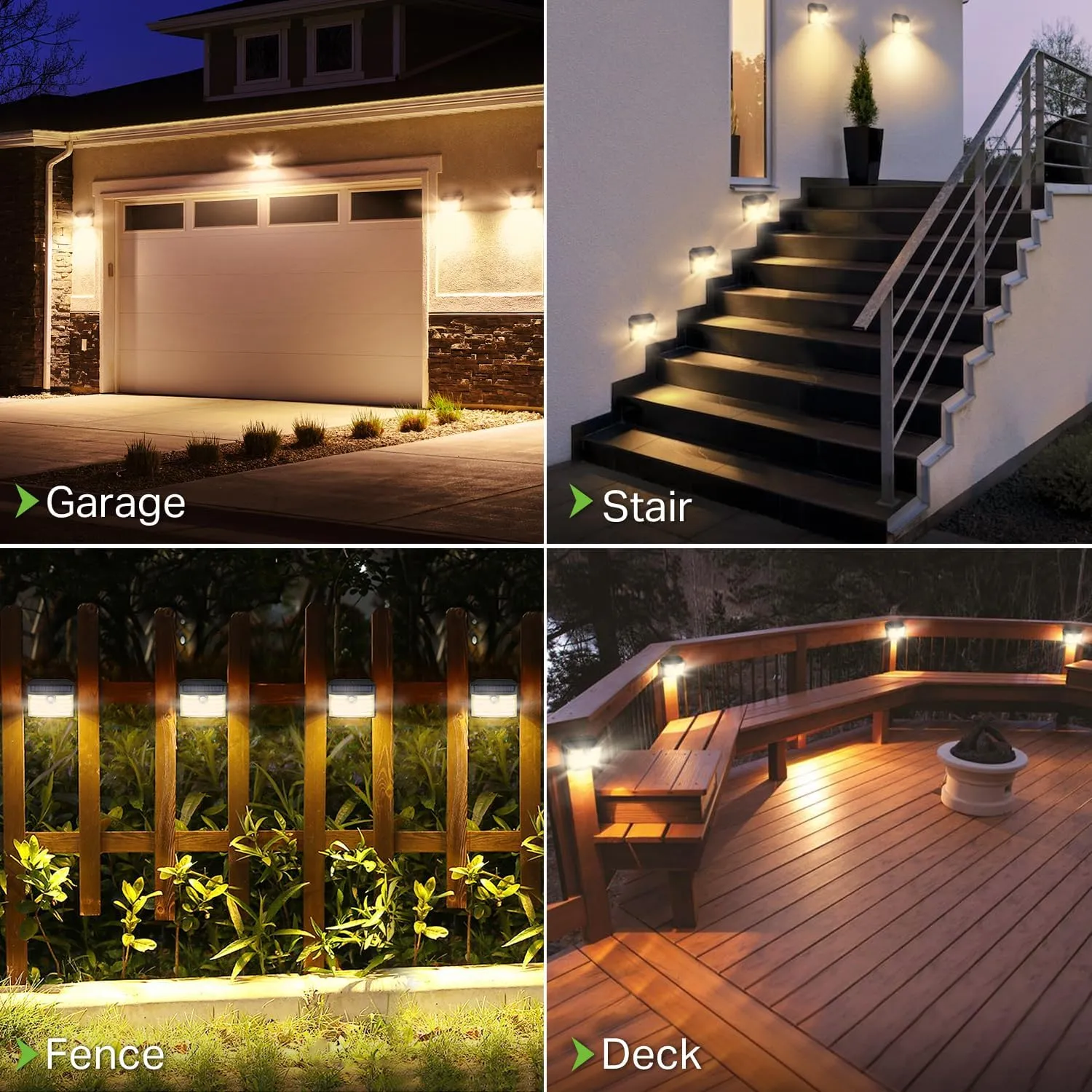 CLAONER Solar Lights Outdoor [𝟖 𝐏𝐚𝐜𝐤/126 LED], Wireless Motion Sensor Lights, IP65 Waterproof Security Lights 3 Modes, 270° Lighting Angle, Ultra-Bright Wall Lights for Deck Patio Fence Garage