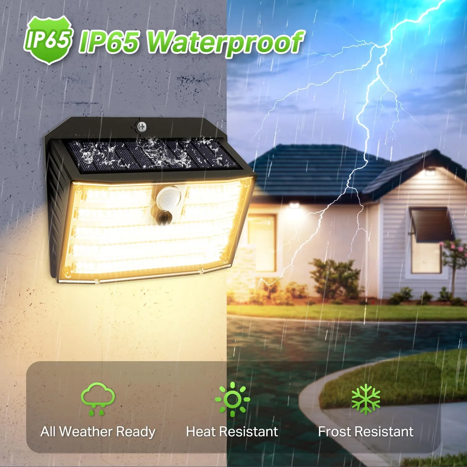 CLAONER Solar Lights Outdoor [𝟖 𝐏𝐚𝐜𝐤/126 LED], Wireless Motion Sensor Lights, IP65 Waterproof Security Lights 3 Modes, 270° Lighting Angle, Ultra-Bright Wall Lights for Deck Patio Fence Garage