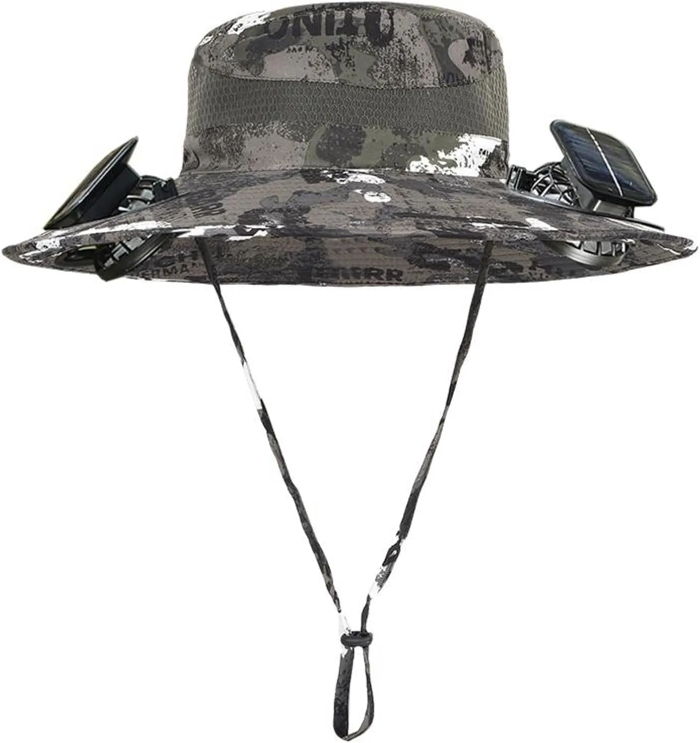 Colitt Fishing Hat with Built in Fan for Men Women, Wide Brim Solar Fan Hat Outdoor Fishing,Sun Hat with 2 Solar Fan