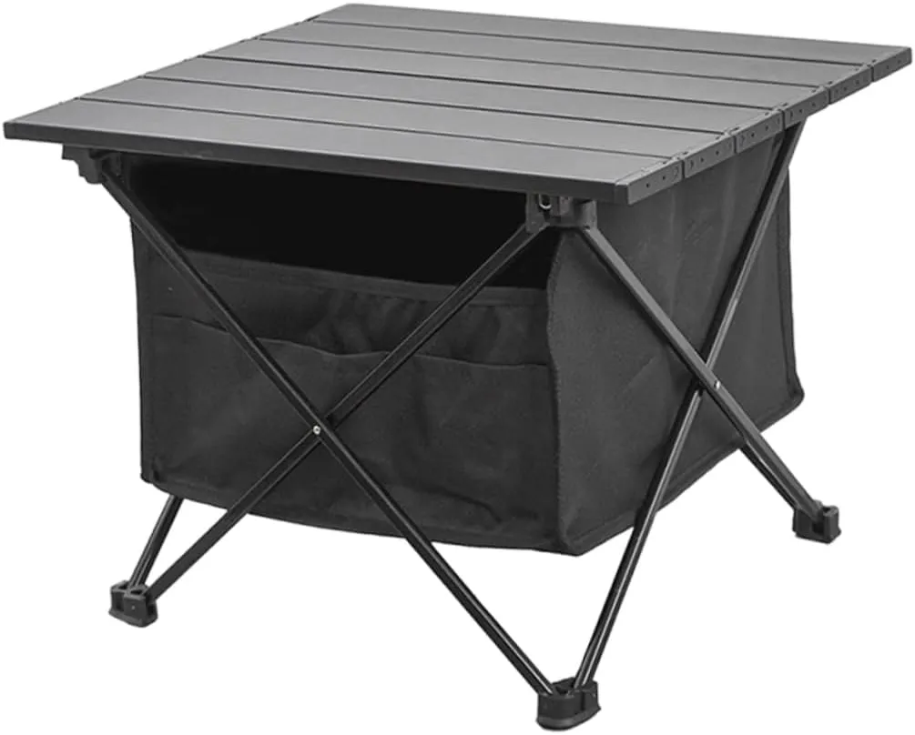 Collapsible Camping Table Fast Fold Down Folding Desk BBQ Lightweight Aluminum for Outdoor Activity
