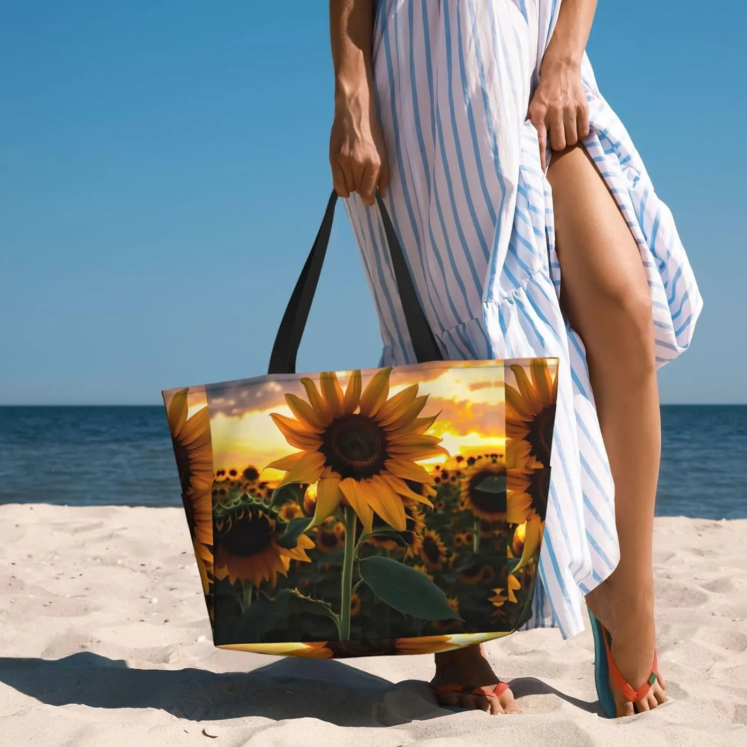 Colorful hearts portable travel bag large capacity luggage bag beach bag dry and wet separation gym bag lightweight