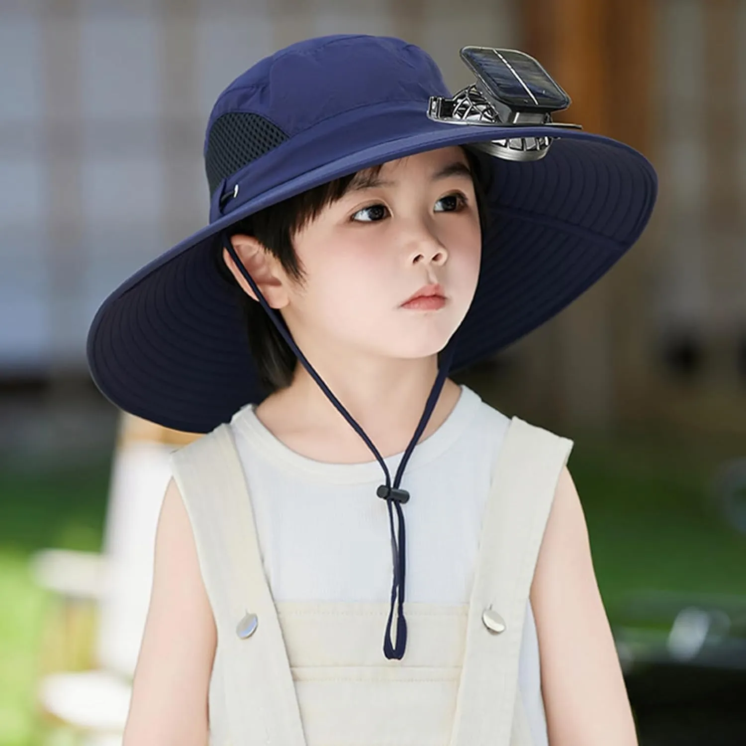 Cooling Fan Hat for Kids 3-12Years Quick Drying Solar Powered Fan Caps Sun Protective Hat Children Solar Fan Fishing Hat
