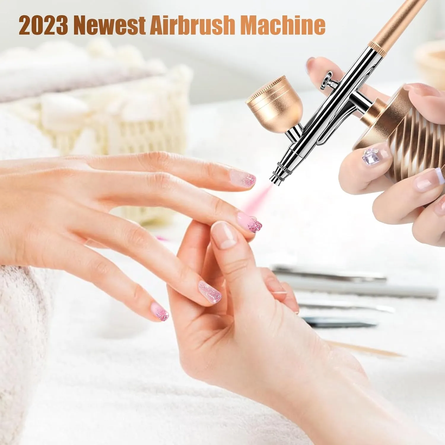 Cordless Airbrush-Kit Rechargeable Airbrush Compressor - 32PSI Nail Airbrush Machine,Art Painting,Cake Airbrush Decorating, Crafts, Model