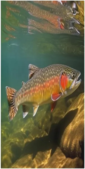 Cotton Ultra Soft Bath Towels Portable Beach Towel Brook Trout Fly Fishing Printed Plus Size Beach Towel Lightweight Absorbent Quick Drying Towels