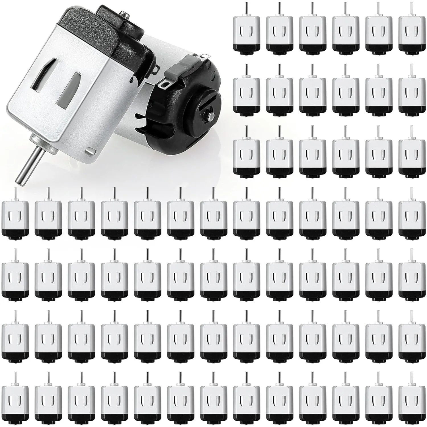 Coume 100 Pack Dc Motor 1.5-3v 23000rpm Mini Hobby Electric Motor High Speed Torque for DIY Remote Control Toy Car Experiments