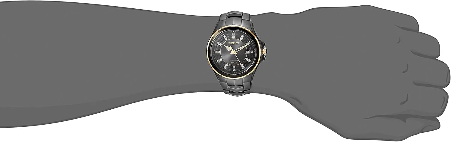 Coutura Men's Solar Diamond Dial Watch