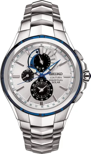 Coutura Men's Solar Perpetual Calendar Alarm Chronograph Watch
