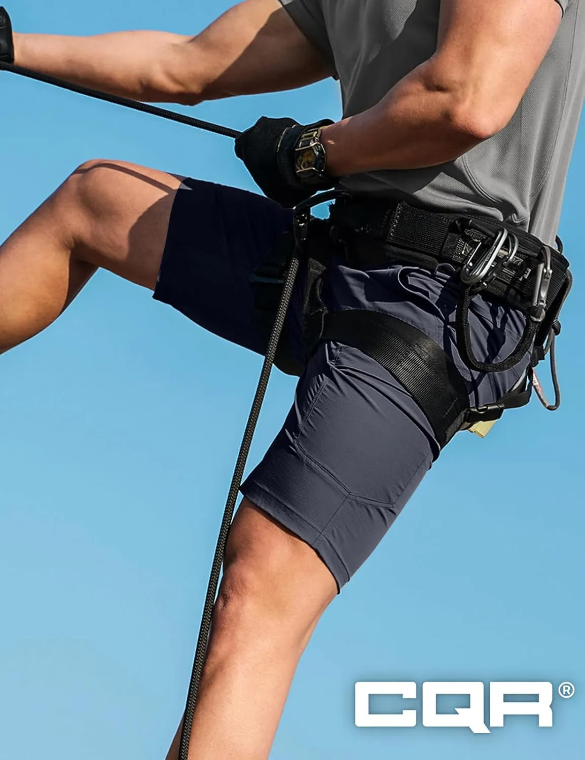 CQR Men's Quick Dry Stretch Hiking Cargo Shorts, Lightweight Water Resistant Tactical Casual, Golf & Outdoor with Pockets