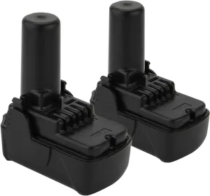 CREABEST 2Pack 10.8V-12V 3000mAh Lithium Ion Battery Compatible with Hitachi Cordless Power Drill Tools BCL1015 BCL1015S 331065 329370