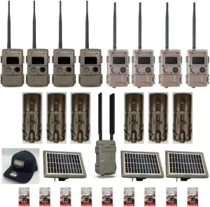 Cuddeback 1 L Home Cellular Unit Powered by Verizon or AT&T 4 IR L Series 4 Blackflash L Series 3 Solar Power Bank Model PW-3600 6 Battery Power Banks P21-001 9 16GB SD Cards 1 Hat New