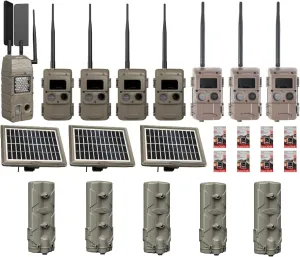 Cuddeback 1 L Series Home Cellular Unit Powered by Verizon or AT&T 7 Remote Cameras L Series 3 Solar Power Banks Models PW-3600 5 Battery Power Banks New Model 8 16GB SD Cards 1 HW Hat New