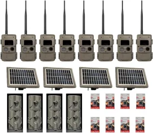 Cuddeback 8 Long Range IR Cameras L Series 4 Solar Power Banks Models PW-3600 4 Battery Power Banks Models P21-001 8 16GB SD Cards New