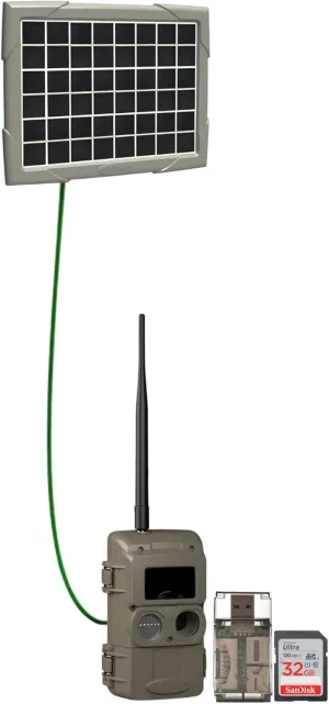 Cuddeback CuddeLink Wireless IR LED Camera with Super Solar Power Bank Bundle (4 Items)