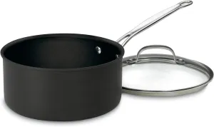 Cuisinart 4-Quart Saucepan and Cover Chef's Classic PURELYCERAMIC™ Nonstick PFAS Free Hard-Anodized, 6194C-20