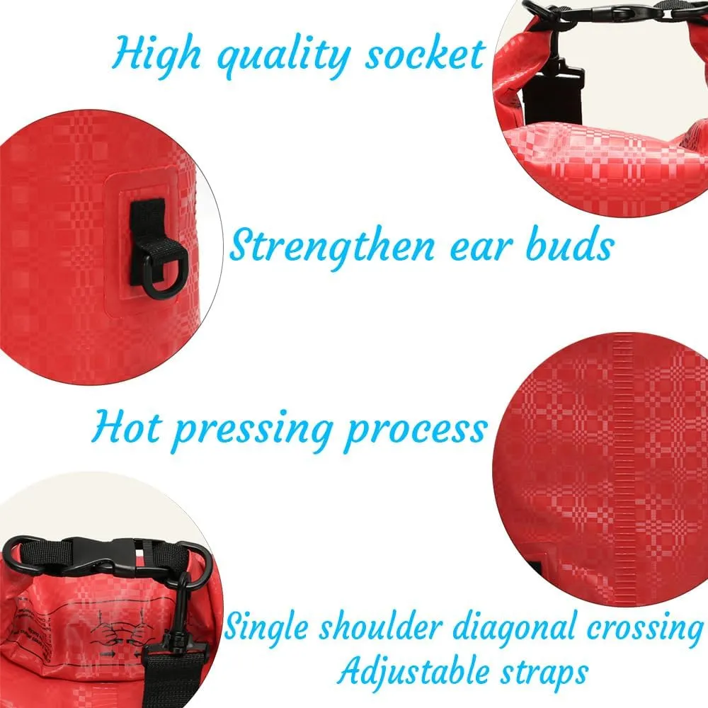 Custom Waterproof Dry Bags - Personalized 5L/10L/20L/30L Floating Lightweight Bags for Kayaking/Fishing/Camping, Customizable with Club Logo (Multiple Colors) (Black)