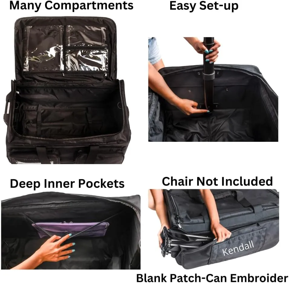 Dance Bag with Garment Rack – Collapsible Costume Rolling Duffel Bag with Wheels for Competition, Shows, Performances, Travel and More by Kendall Country – Large, 28 inch luggage