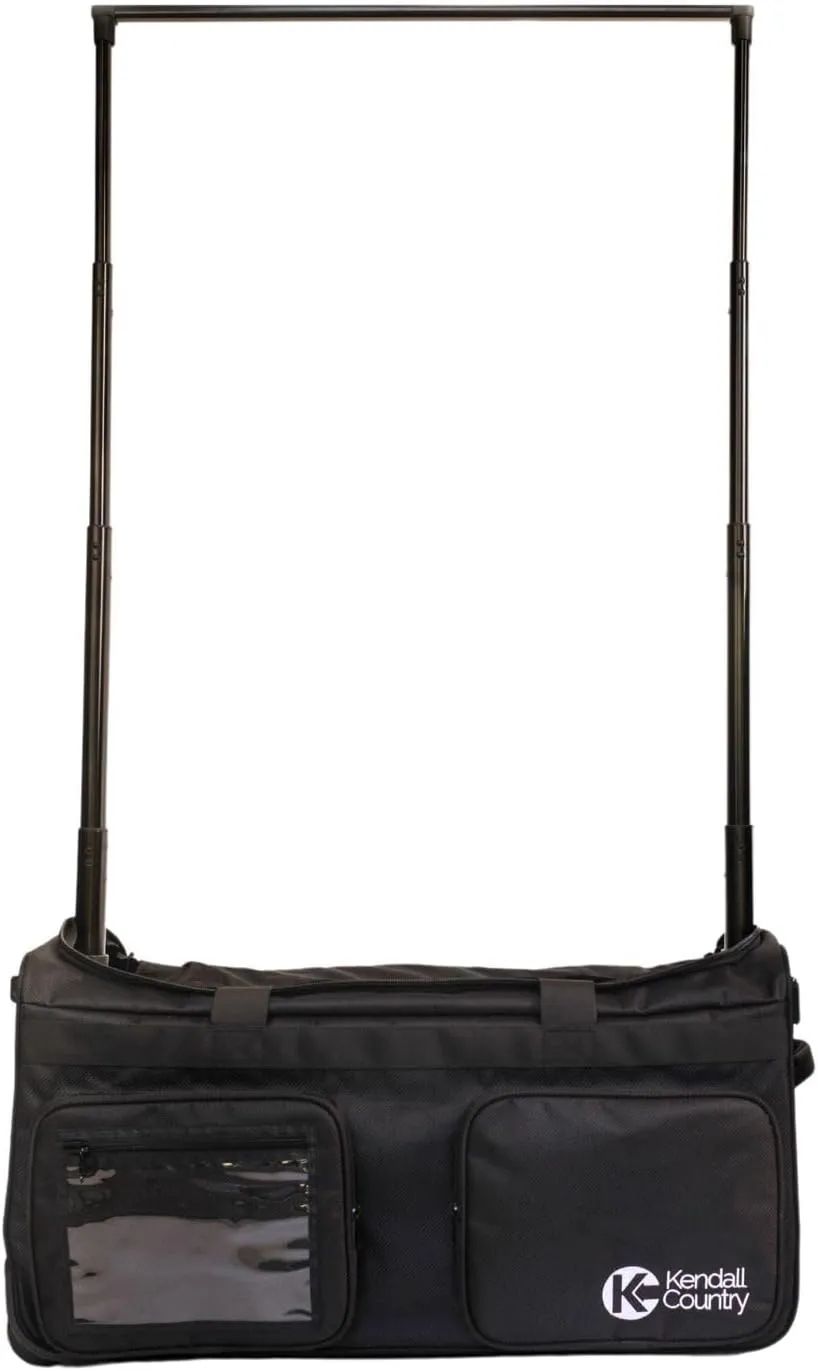Dance Bag with Garment Rack – Collapsible Costume Rolling Duffel Bag with Wheels for Competition, Shows, Performances, Travel and More (Raven Black, 28-inch)