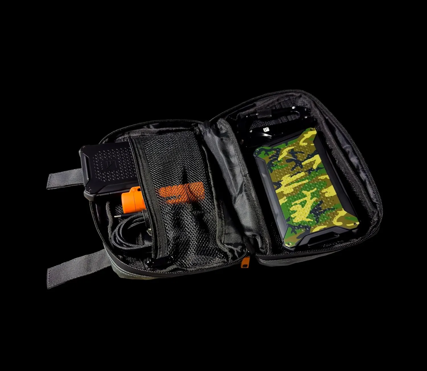 Dark Energy Spectre 8W Folding Solar Panel with Water-Resistant Molle Travel Bag for Electronics | Charge Any Device, Anywhere, Anytime via Solar Panel or Signature Series Wall and Car Adapters