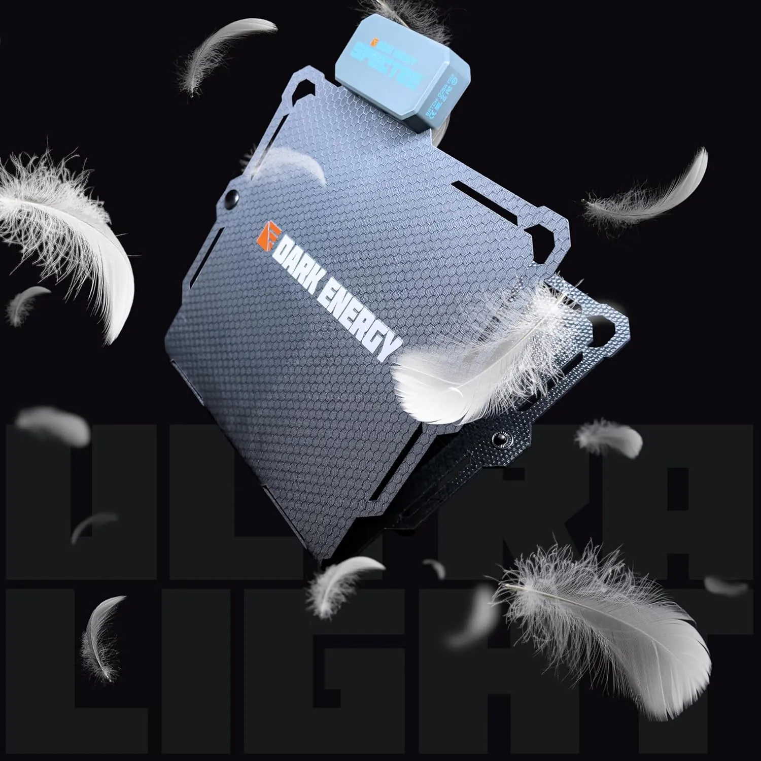 Dark Energy Spectre 8W Folding Solar Panel with Water-Resistant Molle Travel Bag for Electronics | Charge Any Device, Anywhere, Anytime via Solar Panel or Signature Series Wall and Car Adapters