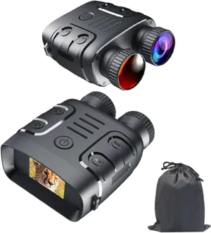 Digital Night Vision Monoculars, HD Night Vision Binoculars Level 7 Infrared 5X Digital Zoom Telescope Night Goggles for Hunting Camping Surveillance (Size : Add Bag 32GB)