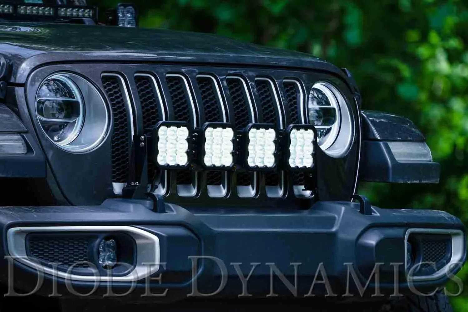 Diode Dynamics SS5 Grille CrossLink Lightbar Kit compatible Jeep Gladiator 2020-2024, White Combo Sport