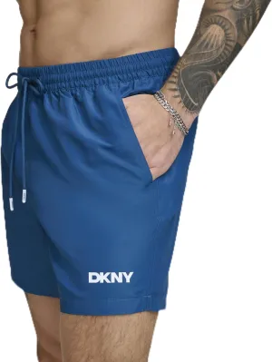 DKNY Men's Lightweight Quick Dry Volley UPF 40  Protection Swim Trunk