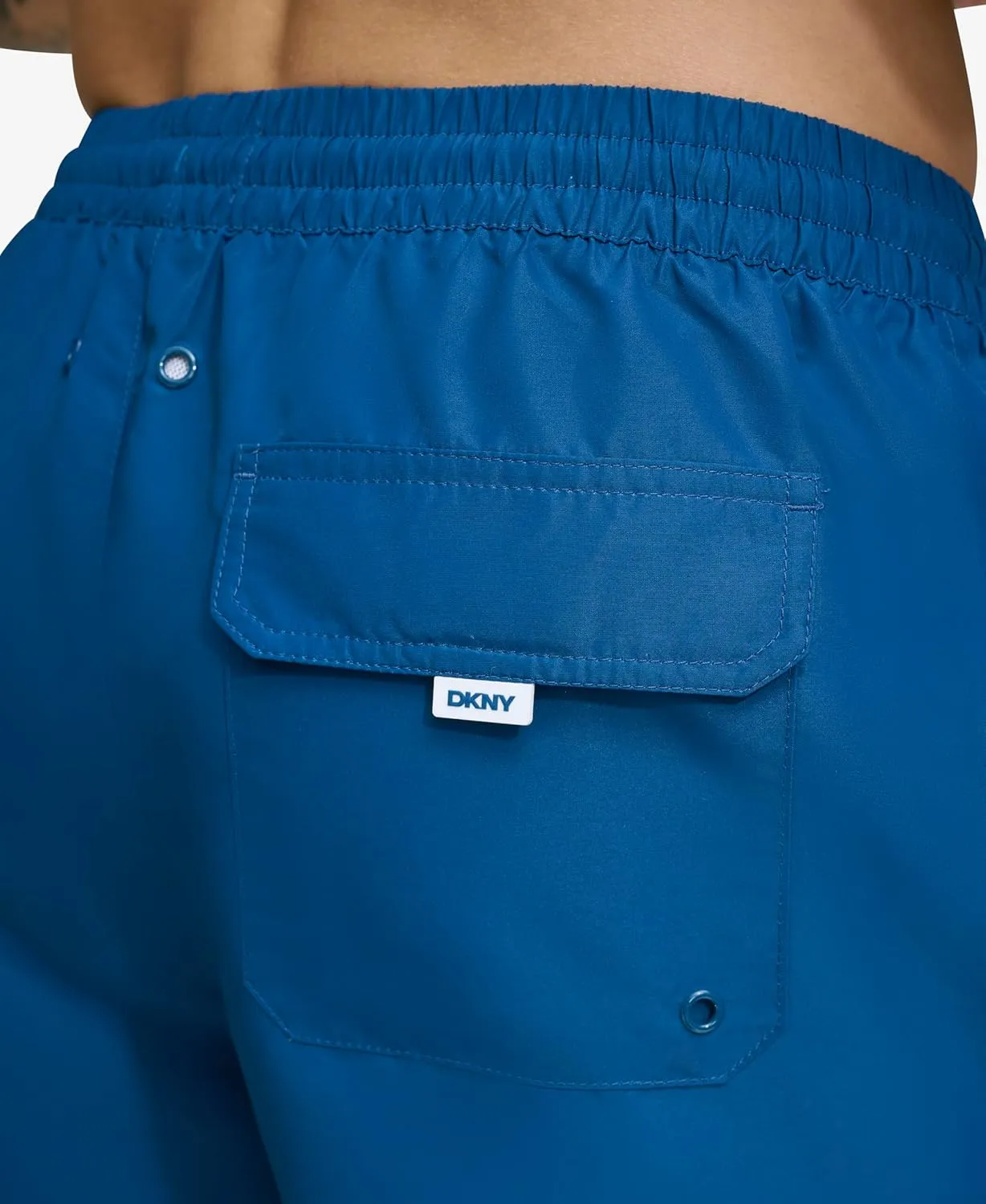 DKNY Men's Lightweight Quick Dry Volley UPF 40  Protection Swim Trunk