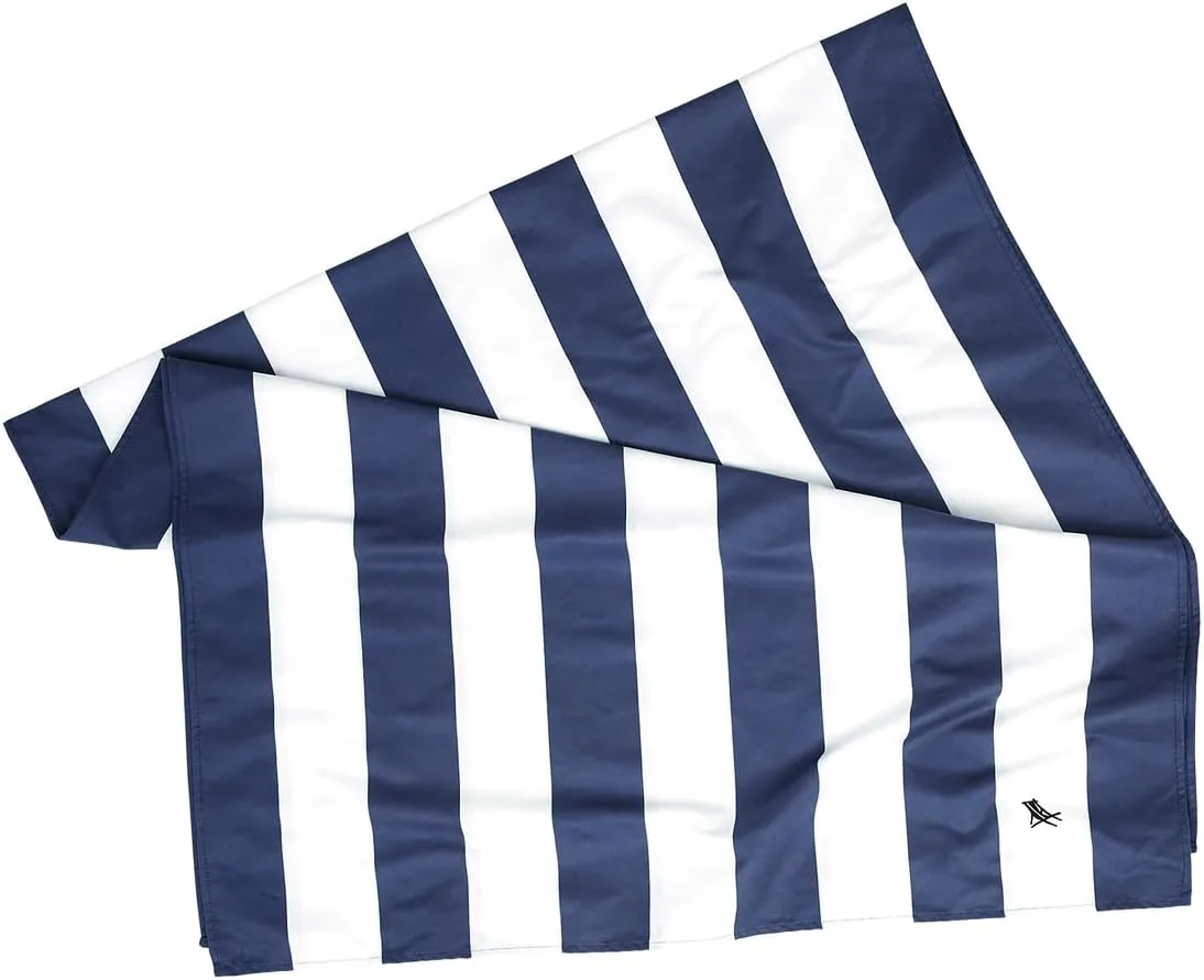 Dock & Bay Beach Towel - Quick Dry, Sand Free - Compact, Lightweight - 100% Recycled - Includes Bag - Cabana - Whitsunday Blue, Medium (130x70cm, 51x27)