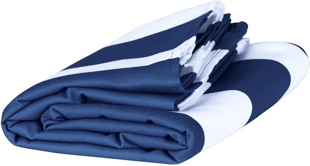 Dock & Bay Beach Towel - Quick Dry, Sand Free - Compact, Lightweight - 100% Recycled - Includes Bag - Cabana - Whitsunday Blue, Medium (130x70cm, 51x27)