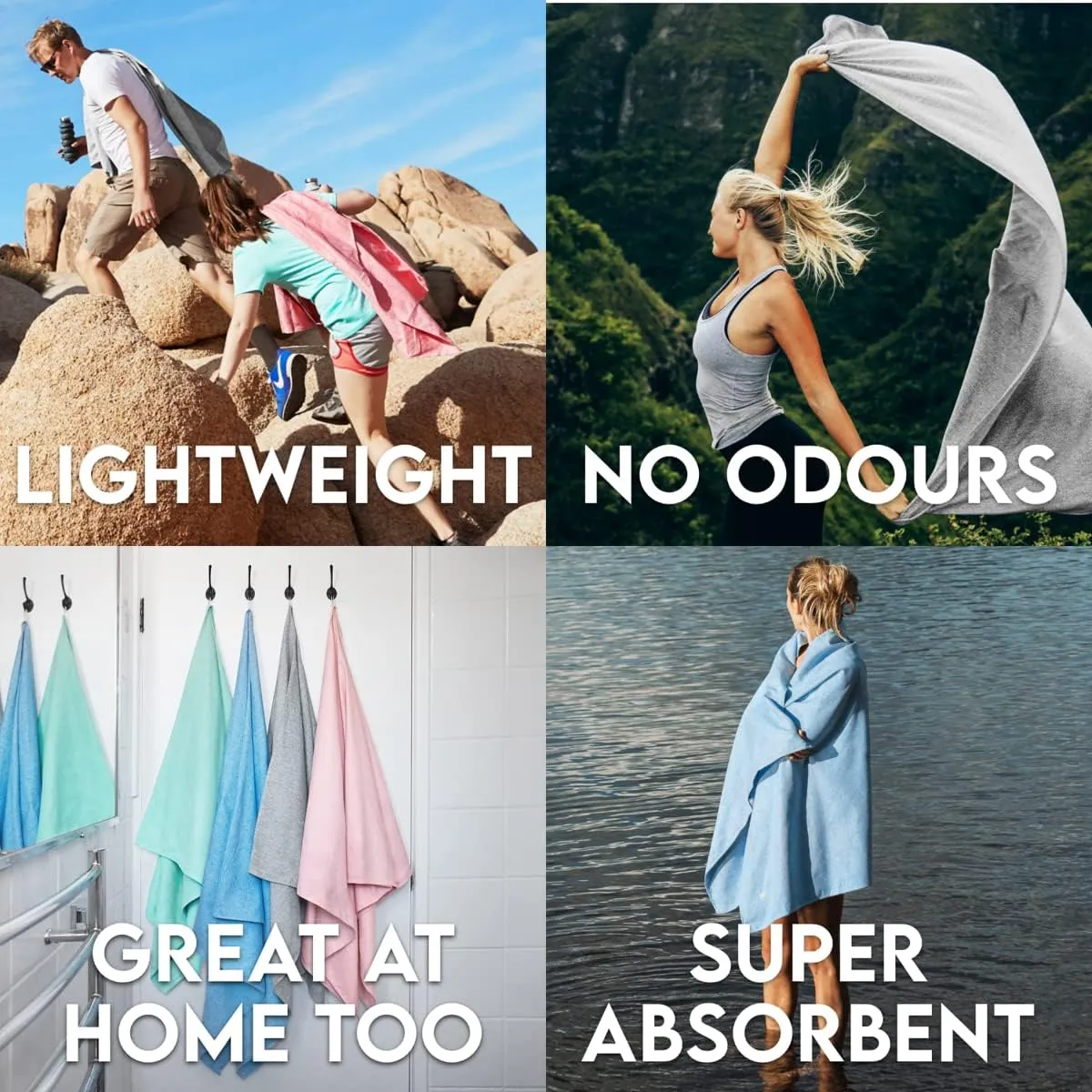 Dock & Bay Beach Towel - Quick Dry, Sand Free - Compact, Lightweight - 100% Recycled - Includes Bag - Essential - Pink, Large (160x90cm, 63x35)