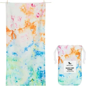 Dock & Bay Beach Towel - Quick Dry, Sand Free - Compact, Lightweight - 100% Recycled - Includes Bag - Sunset Splash - Large (160x90cm, 63x35)