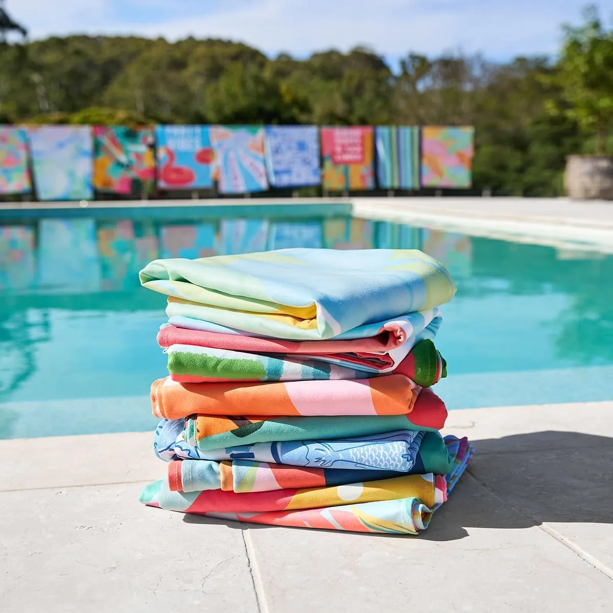 Dock & Bay Beach Towel - Quick Dry, Sand Free - Compact, Lightweight - 100% Recycled - Includes Bag - Sunset Splash - Large (160x90cm, 63x35)