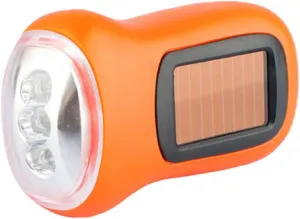 DOITOOL Flashlight Hand Crank 3pcs Household Flashlight Led Flashlight Solar Powered Led Torch Hand Crank Abs Flashlight Light Crank Flash Light