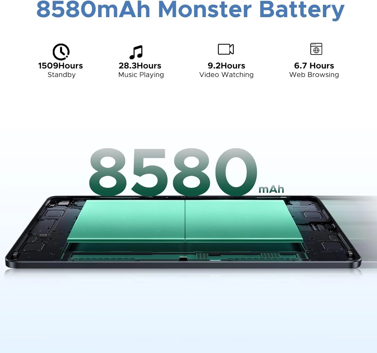 DOOGEE U11 Pro Android 15 Tablet, 11 inch Tablet,30GB 256GB/2TB TF Octa-Core,90Hz Display, 8580mAh, Netflix 1080P, Bluetooth 5.0 5G WiFi,Widevine L1,13MP 5MP, Face ID/OTG