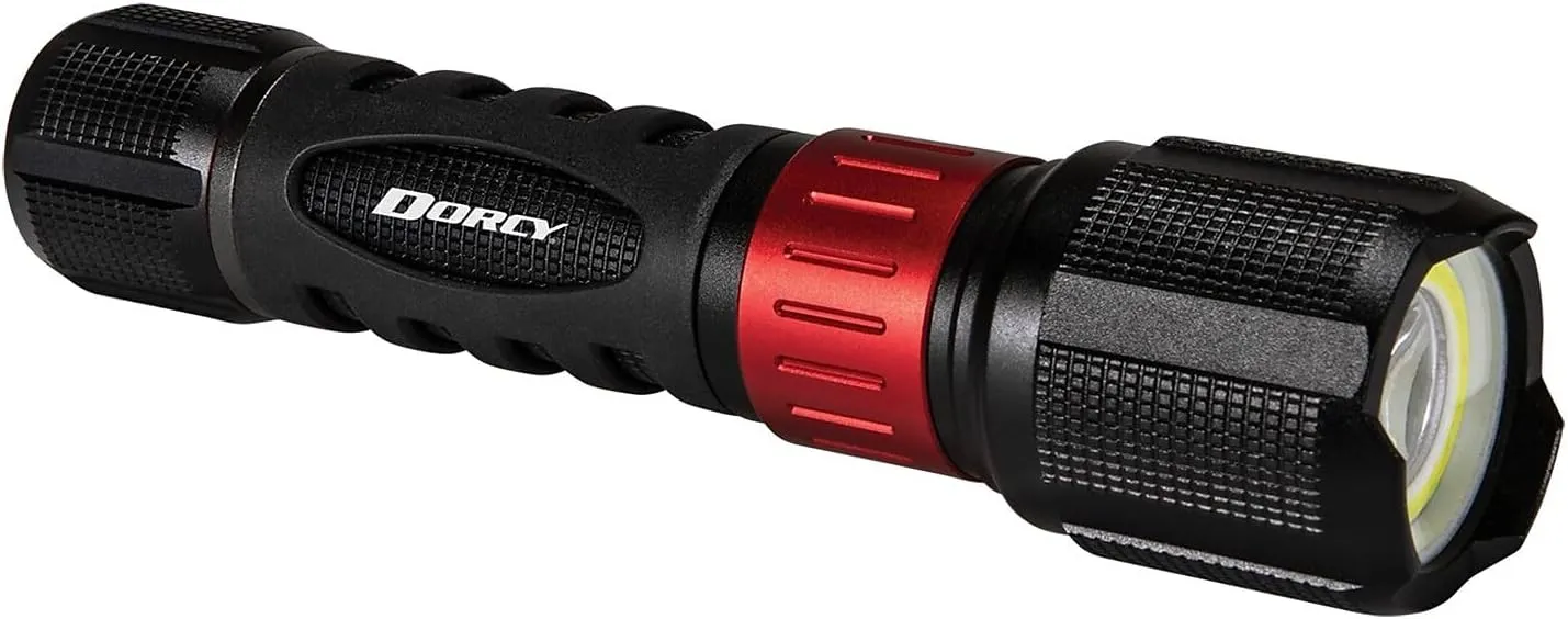 Dorcy 41-4358 1,000-Lumen USB-Rechargeable Instant Spot Flood Flashlight, Multicoloured