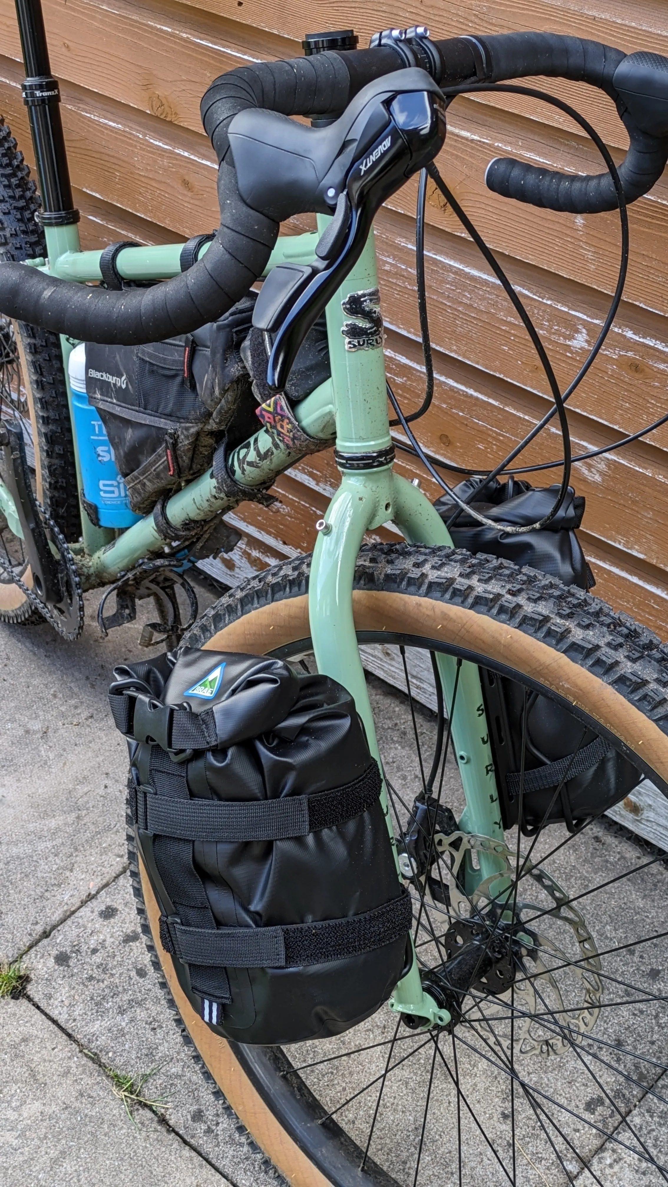 Drookit 5.5L Waterproof Anywhere Dry Bag with Straps for Bikepacking - Black