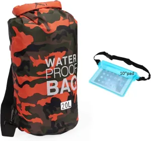 Dry Bag Waterproof, Floating and Lightweight Bags for Kayaking, Boating, Fishing, Swimming and Camping with Waterproof Phone Case