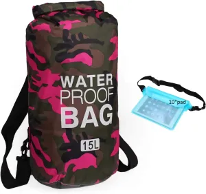 Dry Bag Waterproof, Floating and Lightweight Bags for Kayaking, Boating, Fishing, Swimming and Camping with Waterproof Phone Case
