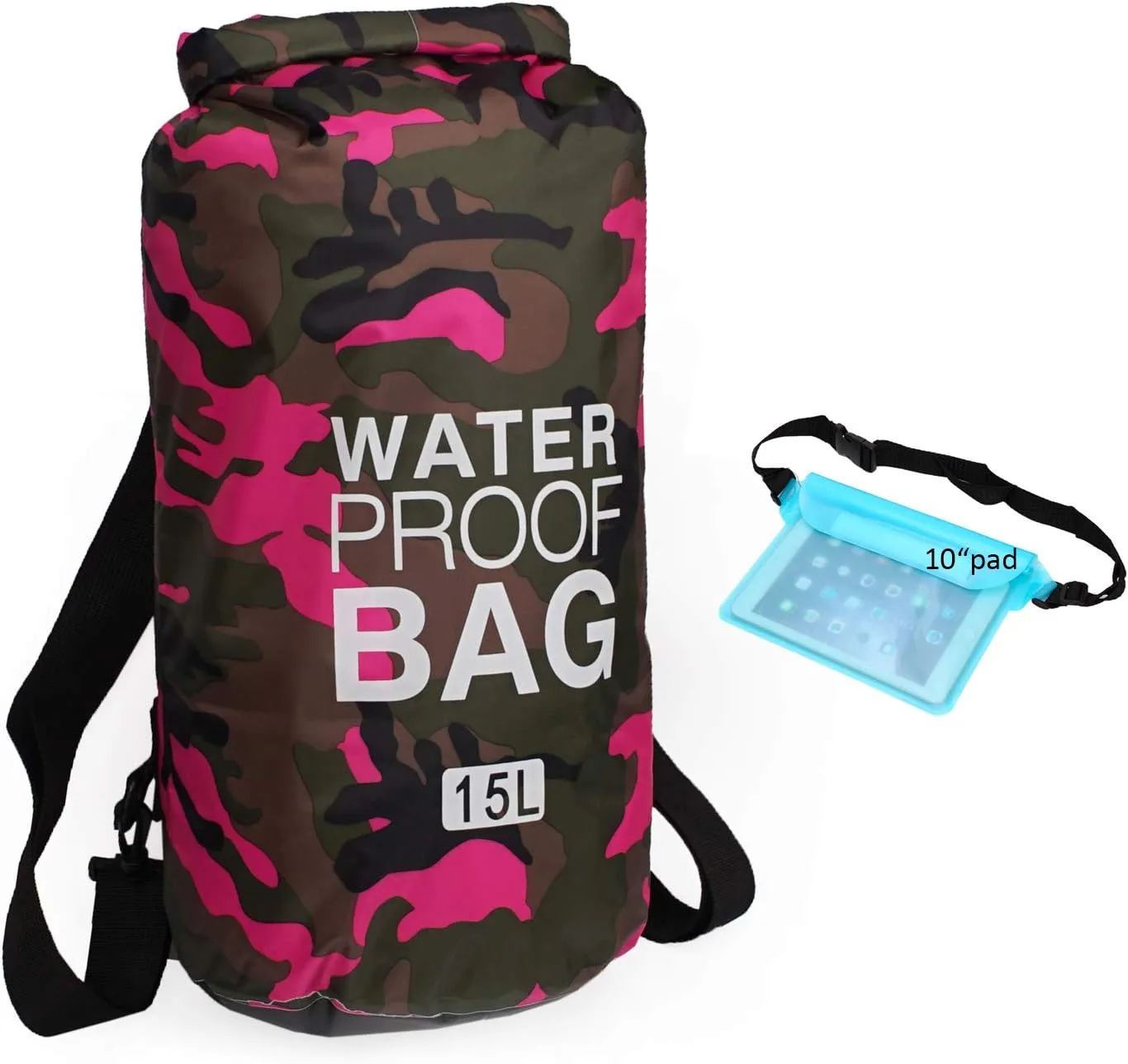 Dry Bag Waterproof, Floating and Lightweight Bags for Kayaking, Boating, Fishing, Swimming and Camping with Waterproof Phone Case