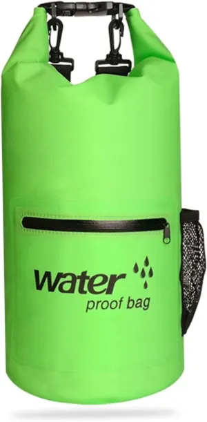 Dry Bags, 10L Adjustable Floating & Lightweight Drying Backpack for Kayaking, Boating and Camping/Green