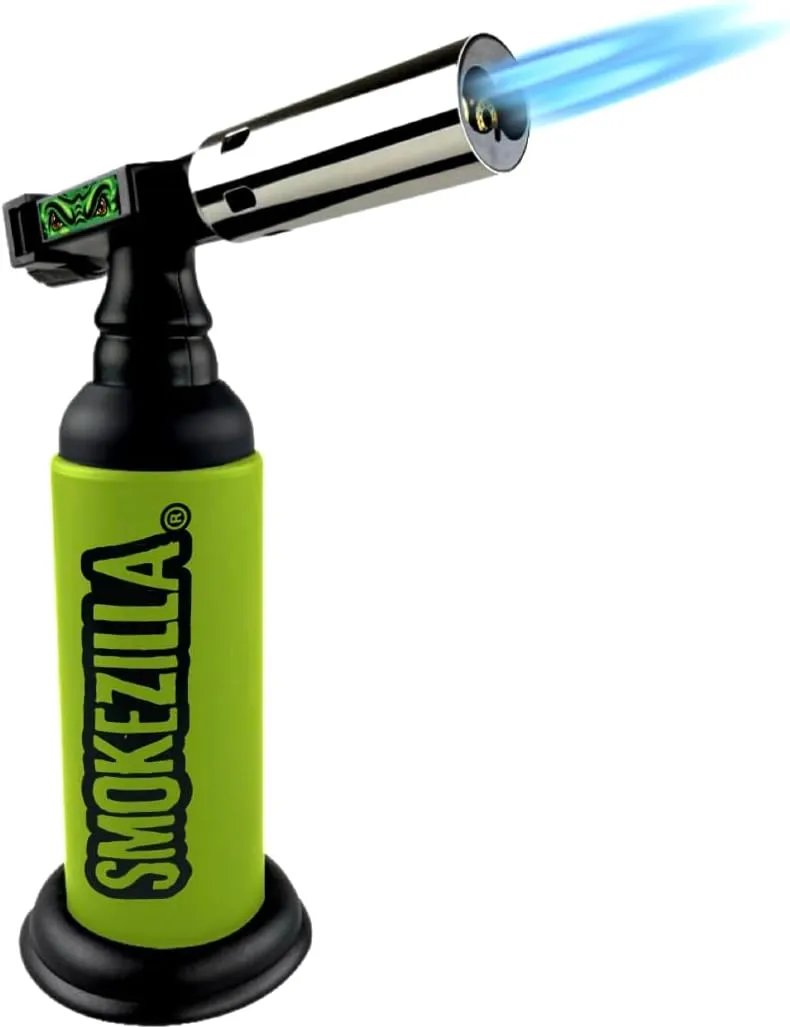 Dual Blue Flame Torch: Extra Large Capacity & Refillable (Pre-Filled & Ready to Use) | Zilla High Power Lighter (Black)