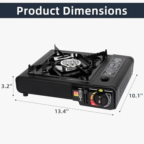 Dual Fuel Stove w/ Butane & Propane Compatibility,Portable Camping Stove