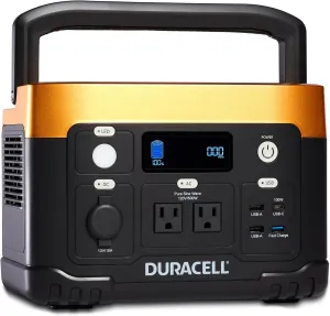 Duracell Portable Power Station 500W (515Wh/120V) Lithium Battery Backup Portable Solar Generator (Solar Panel Sold Separately) for Power Outages, Home Emergency Kits, Camping, Backyard, and Outdoor