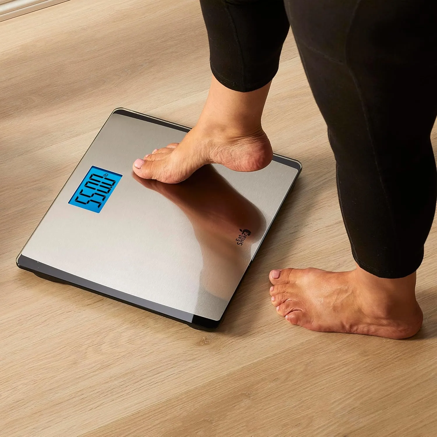 Eat Smart Precision 550 Pound Extra-High Capacity Digital Bathroom Scale for Body Weight with Extra-Wide Platform, Stainless Steel
