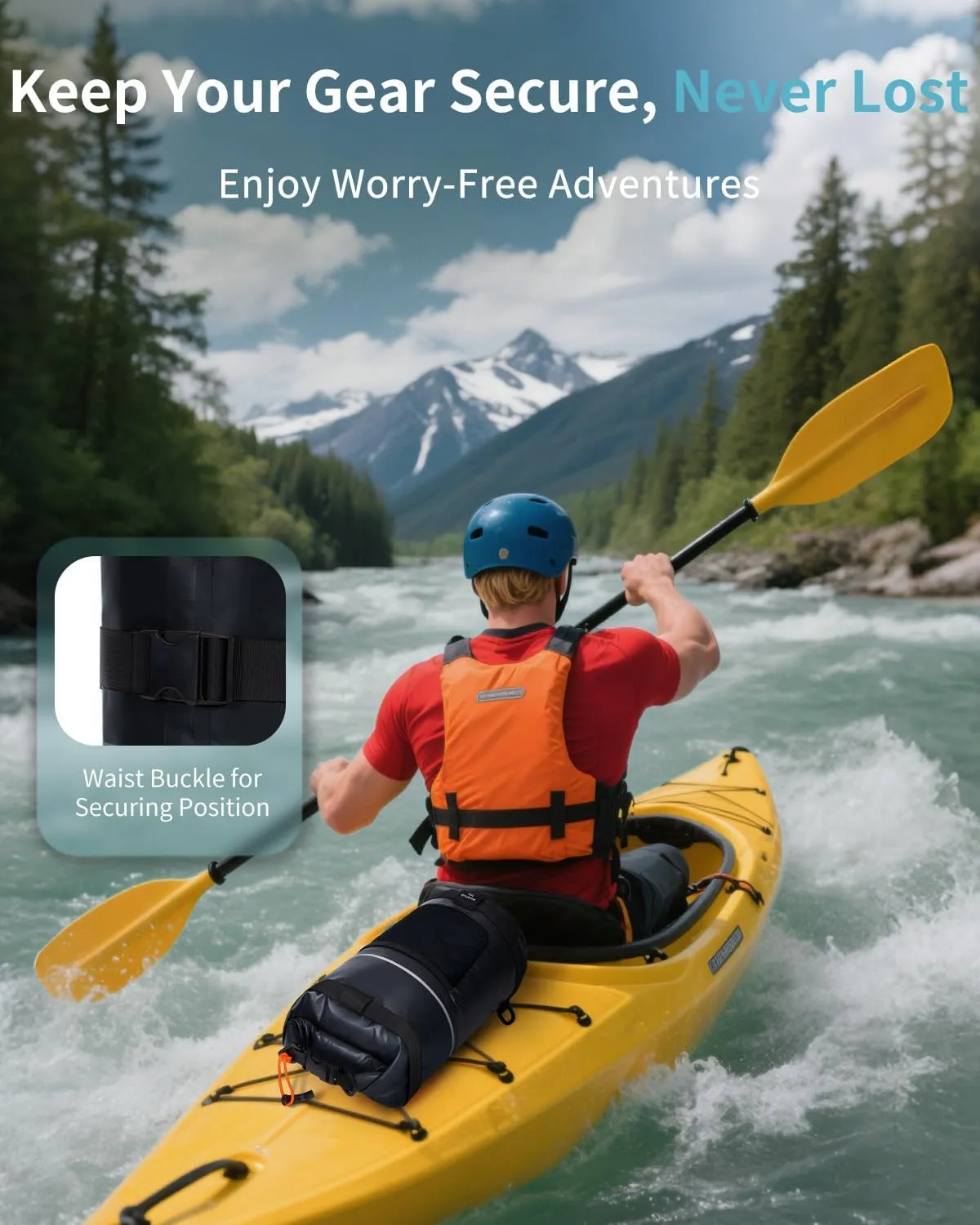 ECOHUB Waterproof Dry Bag for Women Men, 5L/10L/20L Roll Top Lightweight Dry Storage Bag Backpack for Travel Kayaking Hiking Floating with Waterproof Phone Case