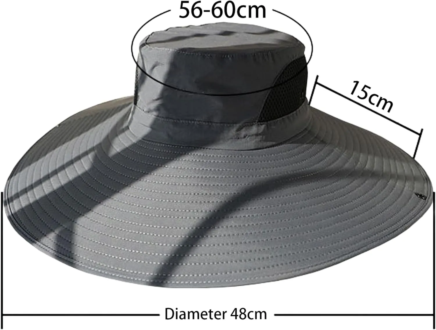 Economicalk Fan Hat, Wide Brim Solar Fan Outdoor Fishing Hat, Waterproof Solar Fan Hats for Men & Women Travel